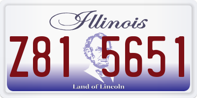 IL license plate Z815651