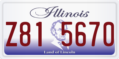 IL license plate Z815670