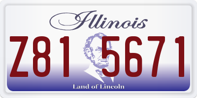 IL license plate Z815671
