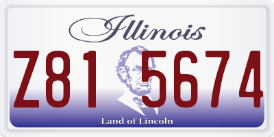 IL license plate Z815674