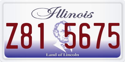 IL license plate Z815675