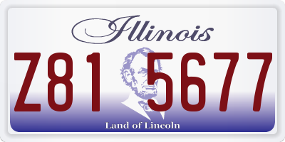 IL license plate Z815677