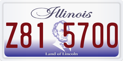 IL license plate Z815700