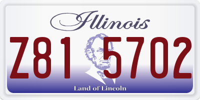 IL license plate Z815702