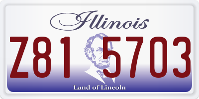IL license plate Z815703