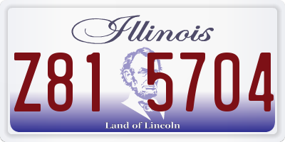 IL license plate Z815704