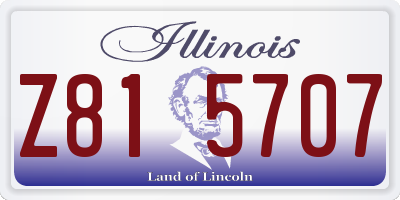 IL license plate Z815707