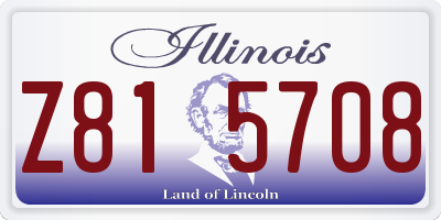 IL license plate Z815708