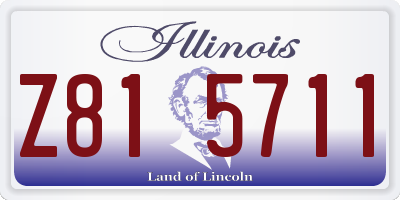 IL license plate Z815711