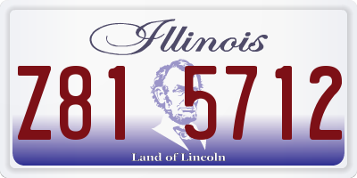 IL license plate Z815712