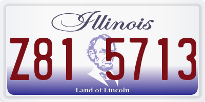 IL license plate Z815713
