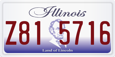 IL license plate Z815716