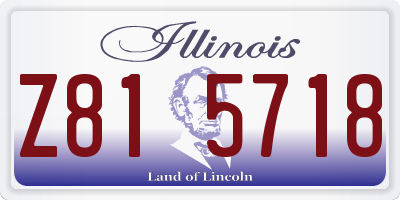 IL license plate Z815718