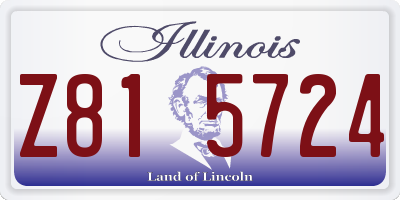 IL license plate Z815724