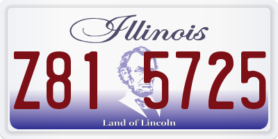 IL license plate Z815725