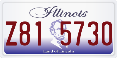 IL license plate Z815730