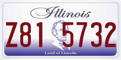 IL license plate Z815732