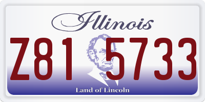 IL license plate Z815733