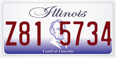 IL license plate Z815734
