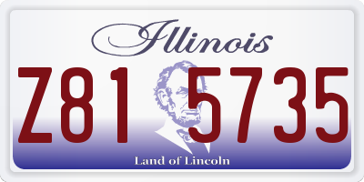 IL license plate Z815735