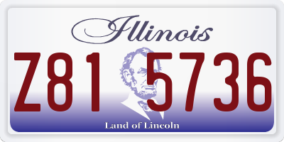 IL license plate Z815736