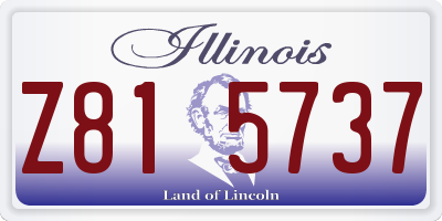 IL license plate Z815737