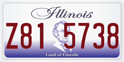 IL license plate Z815738