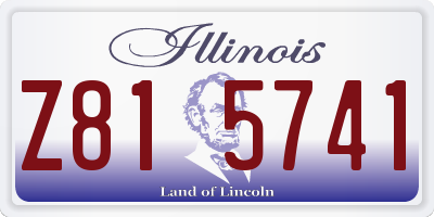 IL license plate Z815741