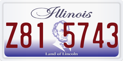 IL license plate Z815743