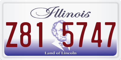 IL license plate Z815747