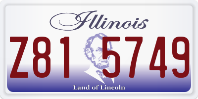 IL license plate Z815749