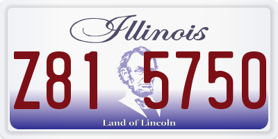 IL license plate Z815750
