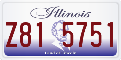 IL license plate Z815751