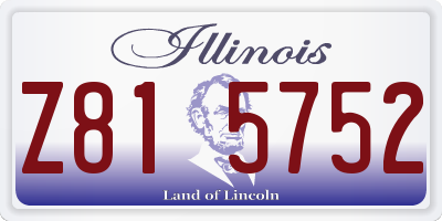 IL license plate Z815752
