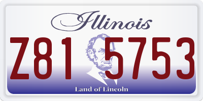 IL license plate Z815753