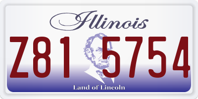 IL license plate Z815754