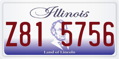 IL license plate Z815756