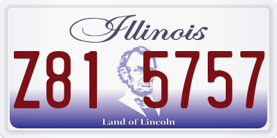 IL license plate Z815757