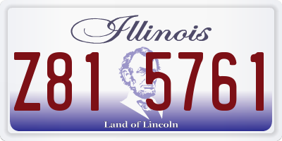 IL license plate Z815761