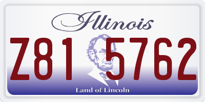 IL license plate Z815762