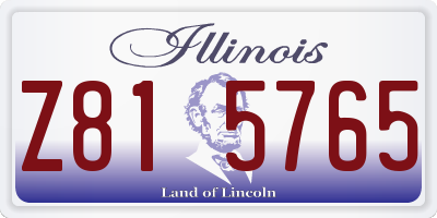 IL license plate Z815765