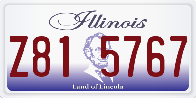 IL license plate Z815767