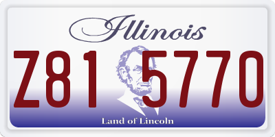 IL license plate Z815770