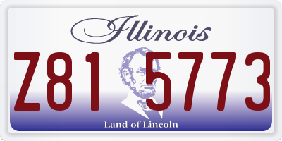 IL license plate Z815773