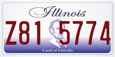 IL license plate Z815774