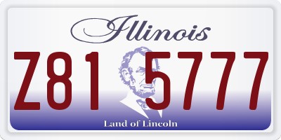 IL license plate Z815777