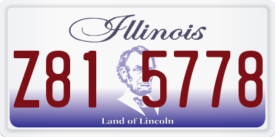 IL license plate Z815778