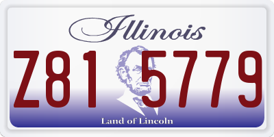 IL license plate Z815779