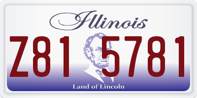 IL license plate Z815781