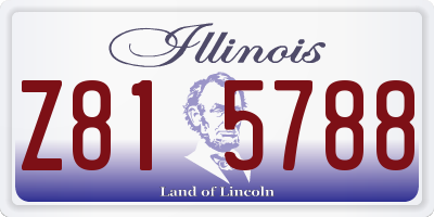 IL license plate Z815788